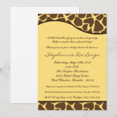5x7 Giraffe Animal Print Baby shower Uitnodiging (Voorkant / Achterkant)