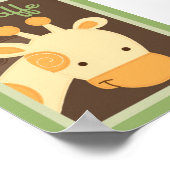 5x7 "Giraffe" Oerwoud Safari Baby Bedding Wall Art Poster (Hoek)