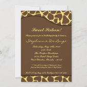 5x7 Giraffe Print Sweet 16 Birthday Party Invite Kaart (Voorkant)