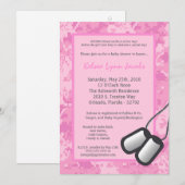 5x7 Girl ARMY Camo ACU Prin Baby shower Invitation Kaart (Voorkant / Achterkant)