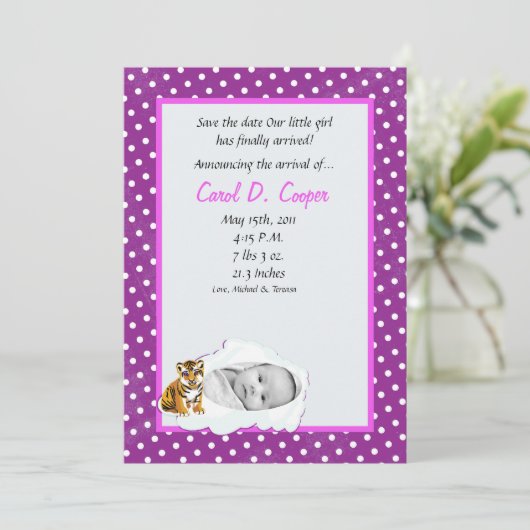 5x7 'Girl Cloud PHOTO' over de bekendmaking van de Kaart (Staand voorkant)