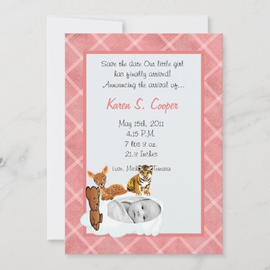 5x7 'Girl Cloud PHOTO' over de bekendmaking van de Kaart (Voorkant)