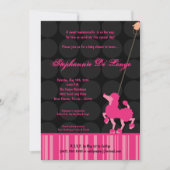 5x7 Girl Pink Poodle Baby shower Uitnodiging (Voorkant)