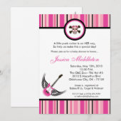 5x7 Girl Punk Rocker Baby shower Invitation Kaart (Voorkant / Achterkant)