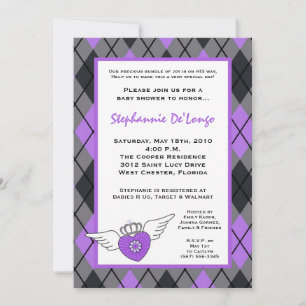 5x7 Girl PunkRock Tatto EMO Baby shower Invitation Kaart