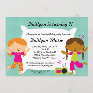5x7 Girl Slumber Makeove Birthday Party Invitation Kaart