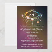 5x7 Girly Crown Sweet 16 Verjaardag Uitnodiging (Voorkant / Achterkant)