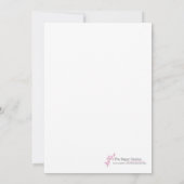 5x7 Girly Pink Black Bridal Shower Uitnodiging (Achterkant)