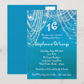 5x7 Glimmer van Glitz de Zoete Uitnodiging van 16 (Voorkant / Achterkant)