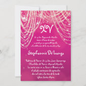 5x7 Glitz Glimmer Quinceanera Birthday Uitnodiging (Voorkant)