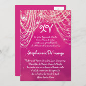 5x7 Glitz Glimmer Quinceanera Birthday Uitnodiging (Voorkant / Achterkant)