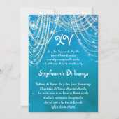 5x7 Glitz Glimmer Quinceanera Birthday Uitnodiging (Voorkant)