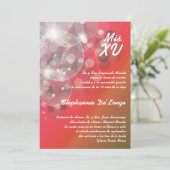 5x7 Glitz Glimmer Quinceanera Verjaardag Uitnodigi Kaart (Staand voorkant)