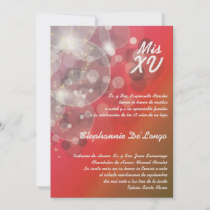 5x7 Glitz Glimmer Quinceanera Verjaardag Uitnodigi Kaart