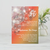 5x7 Glitz Glimmer Quinceanera Verjaardag Uitnodigi Kaart (Staand voorkant)