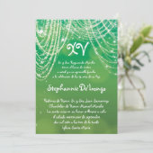 5x7 Glitz Glimmer Quinceanera Verjaardag Uitnodigi Kaart (Staand voorkant)