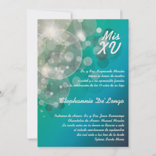 5x7 Glitz Glimmer Quinceanera Verjaardag Uitnodigi Kaart