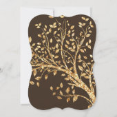 5x7 Gold Foil Autumn Herfst Tree Weddenschap Kaart (Achterkant)