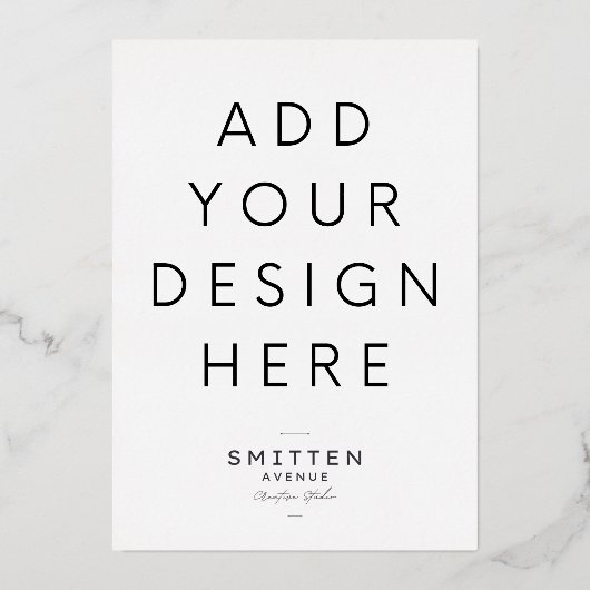 5x7" Goud Folie Uitnodiging Drukwerk (Voorkant)