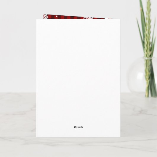 5x7 Grapny Oh Deer Buffalo Pset Burlap Kerstmis Feestdagen Kaart (Achterkant)