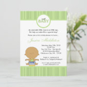 5x7 Green Latino Baby Boy Baby shower Uitnodiging (Staand voorkant)