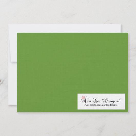 5x7 Green Masquerade Kerstmis XMAS-uitnodiging Kaart (Achterkant)