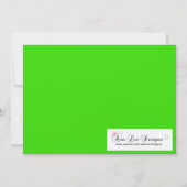 5x7 Green Masquerade Sweet 16 Birthday Invitation Kaart (Achterkant)
