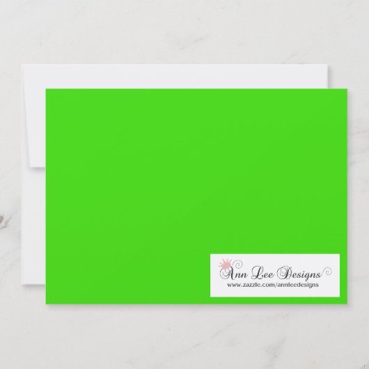 5x7 Green Masquerade Sweet 16 Birthday Invitation Kaart (Achterkant)