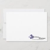 5x7 Grey Pink Silhouette Baby shower Uitnodiging (Achterkant)