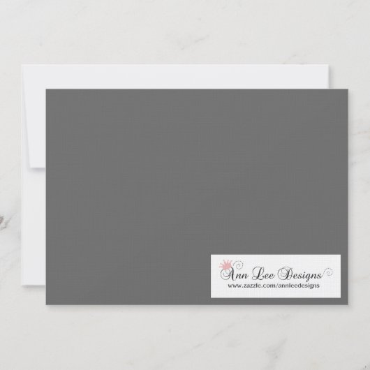 5x7 Grijs Masquerade Sweet 16 Verjaardag Uitnodigi Kaart (Achterkant)