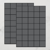 5x7 grijs papier Gridmap Kaart (Voorkant / Achterkant)
