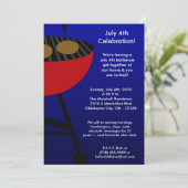 5x7 Grill Summer Juli 4th Barbecue Uitnodiging (Staand voorkant)