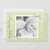 5x7 Groene Gingham RibbonFOTO Kerst Kaart (Voorkant)