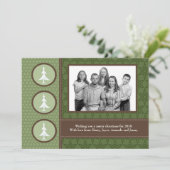 5x7 Groene Kerstbomen FOTO Kerst Kaart (Staand voorkant)