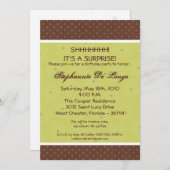 5x7 Groene Polka Dot Print Verjaardag Uitnodiging (Voorkant / Achterkant)