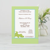5x7 Groene Uitnodiging van het Baby shower van de  (Staand voorkant)