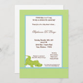 5x7 Groene Uitnodiging van het Baby shower van de  (Voorkant / Achterkant)