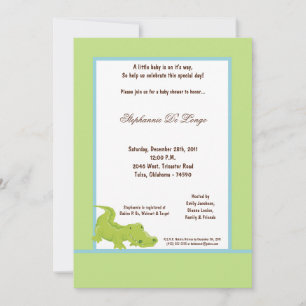 5x7 Groene Uitnodiging van het Baby shower van de