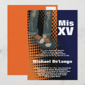 5x7 Grunge Sneaker Quinceanera Birthday Uitnodigin Kaart (Voorkant / Achterkant)