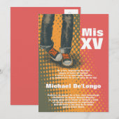 5x7 Grunge Sneaker Quinceanera Verjaardag Uitnodig Kaart (Voorkant / Achterkant)