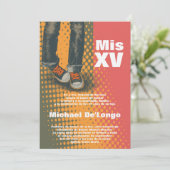 5x7 Grunge Sneaker Quinceanera Verjaardag Uitnodig Kaart (Staand voorkant)