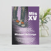 5x7 Grunge Sneaker Quinceanera Verjaardag Uitnodig Kaart (Staand voorkant)