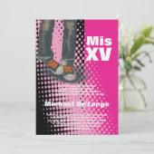 5x7 Grunge Sneaker Quinceanera Verjaardag Uitnodig Kaart (Staand voorkant)