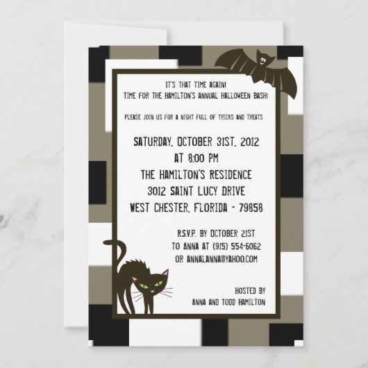 5x7 Halloween Leuke Feestuitnodiging Kaart (Voorkant)