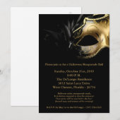 5x7 Halloween Masquerade Ball Mask Invitation Kaart (Voorkant / Achterkant)