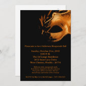 5x7 Halloween Masquerade Ball Mask Invitation Kaart (Voorkant / Achterkant)