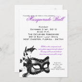 5x7 Halloween Masquerade Ball Mask Invitation Kaart (Voorkant / Achterkant)