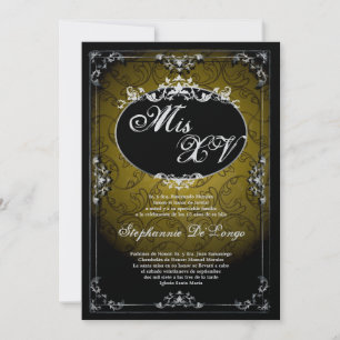 5x7 Hanger Broach Quinceanera Verjaardag Uitnodigi Kaart