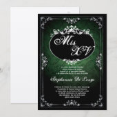 5x7 Hanger Broach Quinceanera Verjaardag Uitnodigi Kaart (Voorkant / Achterkant)