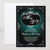 5x7 Hanger Broach Quinceanera Verjaardag Uitnodigi Kaart (Voorkant / Achterkant)